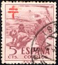 Spain 1951 Pro Tuberculous 5 CTS Carmine Edifil 1103. Uploaded by Mike-Bell